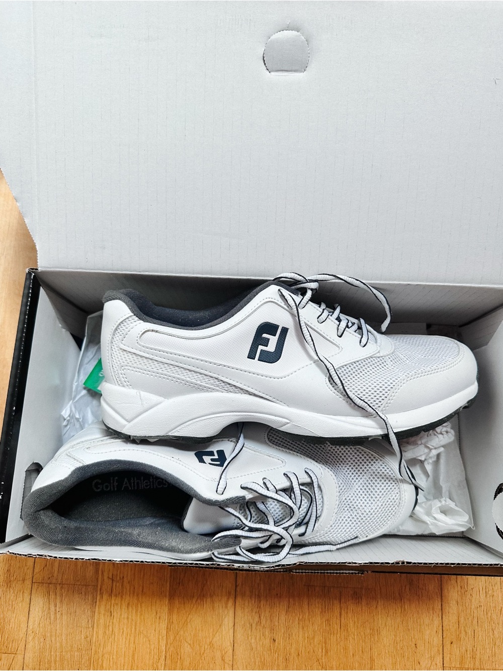 FootJoy White and Gray Men's Athletic Golf Shoes 8.5